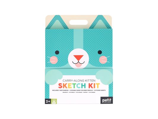 Carry-Along Kitten Sketch Kit [With Sticker(s) and Pens/Pencils]