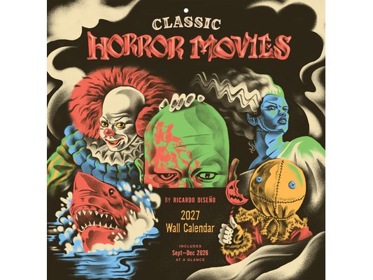 Classic Horror Movies 2027 Wall Calendar