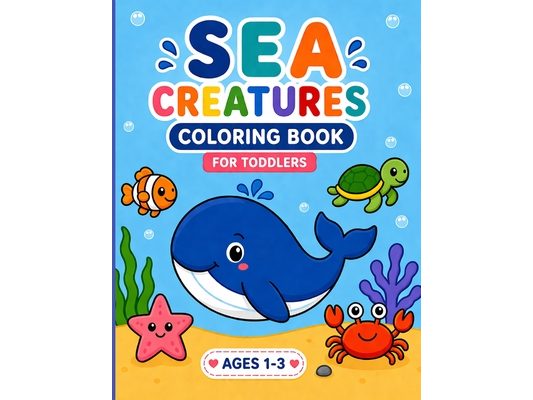 Sea Creatures Coloring Book for Kids