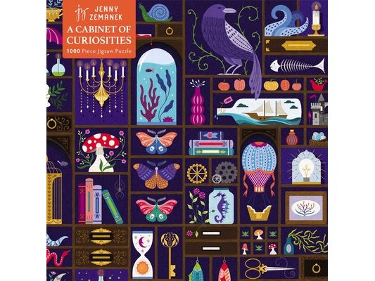 Adult Sustainable Jigsaw Puzzle: Jenny Zemanek: A Cabinet of Curiosities: 1000-Pieces. Ethical, Sustainable, Earth-Friendly