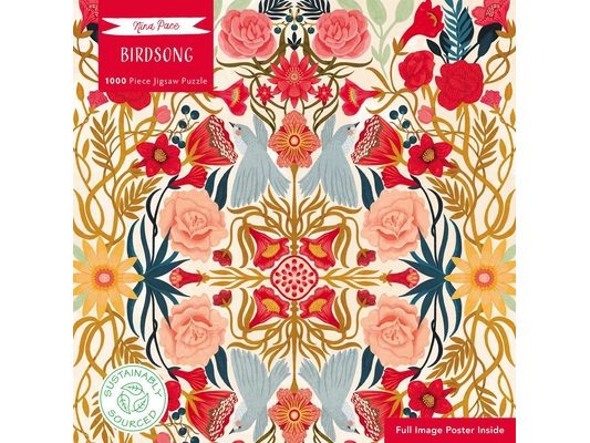 Adult Sustainable Jigsaw Puzzle Nina Pace: Birdsong: 1000-Pieces. Ethical, Sustainable, Earth-Friendly