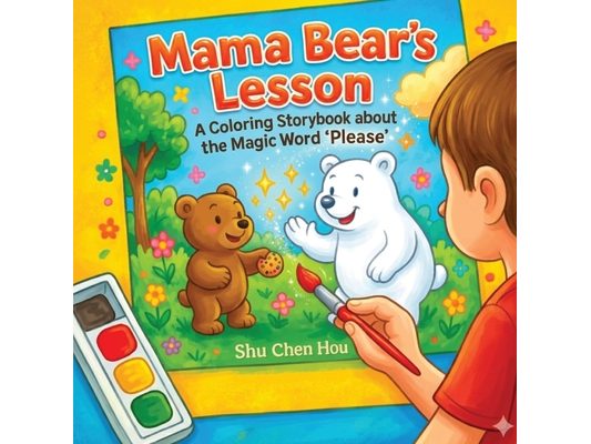 Mama Bear's Lesson: A Kids Story and Coloring Book About the Magic Word "Please"