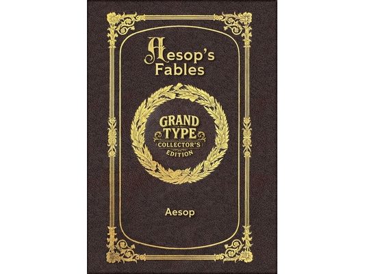Large Print - Aesop's Fables - Grand Type Collector's Edition - Matte Hardcover with Dust Jacket
