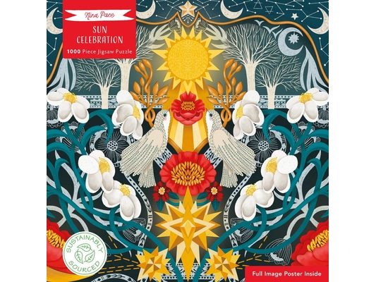 Adult Sustainable Jigsaw Puzzle Nina Pace: Sun Celebration: 1000-Pieces. Ethical, Sustainable, Earth-Friendly