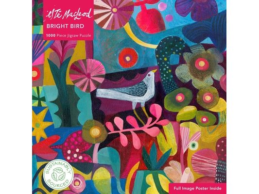 Adult Sustainable Jigsaw Puzzle Esté Macleod: Bright Bird: 1000-Pieces. Ethical, Sustainable, Earth-Friendly