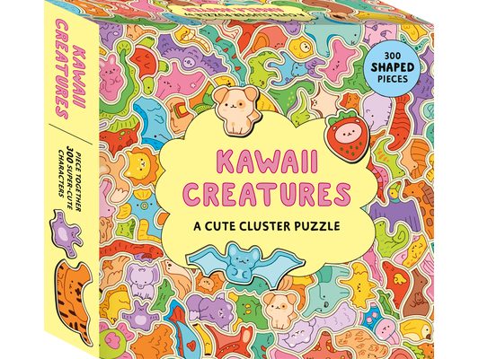 Kawaii Creatures: A Cute Cluster Puzzle: 300 Shaped Pieces