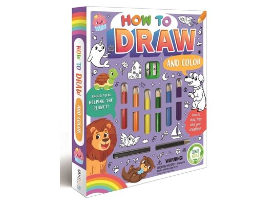 How to Draw and Color Set: With 6 Colored Pencils & Sketching Pencil