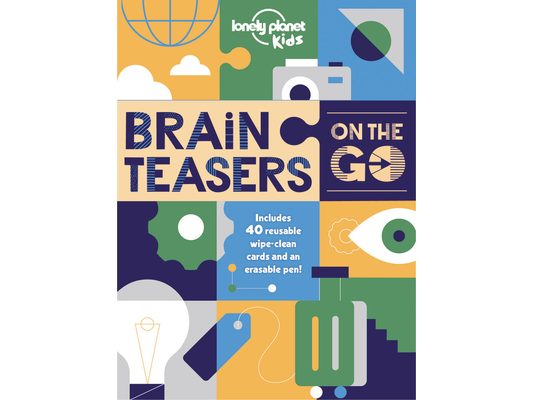 Lonely Planet Kids Brain Teasers on the Go: Includes 40 Wipe Clean Cards & Pen Fun & Colorful Challenges & Activities Mazes, Puzzles, Word Games & Mor