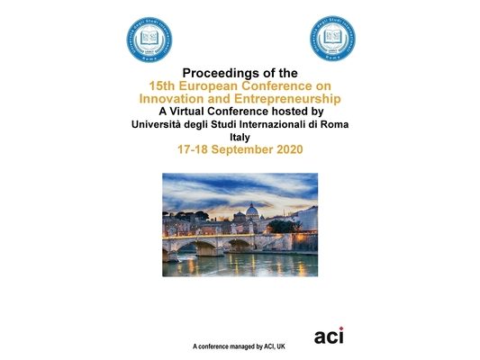 ECIE 2020-Proceedings of the 15th European Conference on Innovation and Entrepreneurship