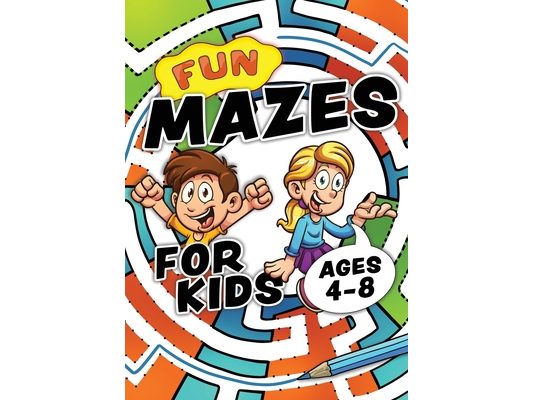 Fun Mazes For Kids Ages 4-8: Problem solving puzzles for children. Easy activity book for kids age 3, 4, 5, 6, 7, 8. Big book of first maze games for