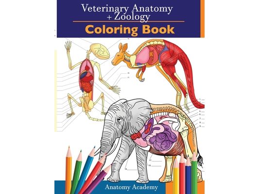 Veterinary & Zoology Coloring Book: 2-in-1 Compilation Incredibly Detailed Self-Test Animal Anatomy Color workbook Perfect Gift for Vet Students and A