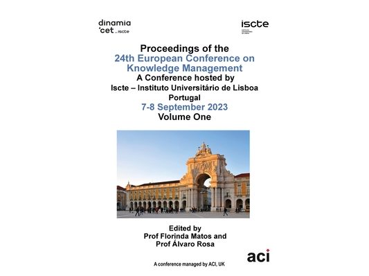 ECKM vol 1-Proceedings of the 24th European Conference on Knowledge Management-VOL 1