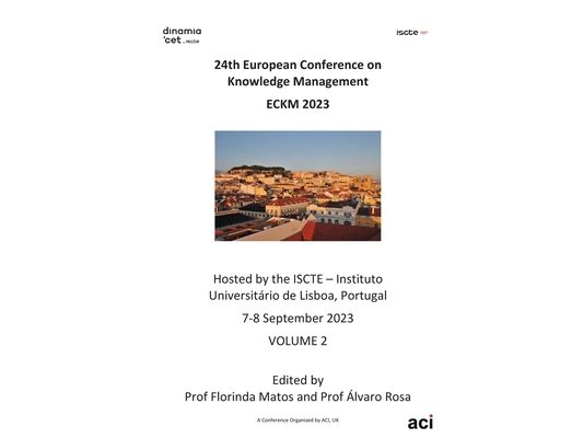 ECKM vol 2- Proceedings of the 24th European Conference on Knowledge Management-VOL 2