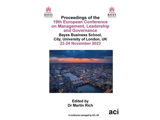 ECMLG 2023- Proceedings of the 19th European Conference on Management Leadership and Governance