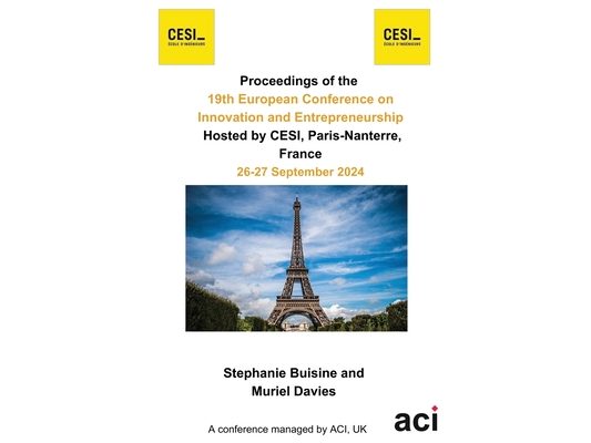 ECIE 2024-Proceedings of the 19th European Conference on Innovation and Entrepreneurship