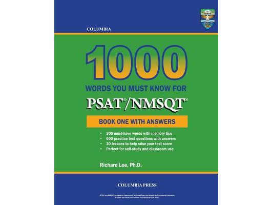 Columbia 1000 Words You Must Know for PSAT/NMSQT: Book One with Answers