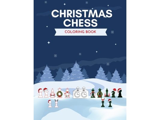 Christmas Chess Coloring Book