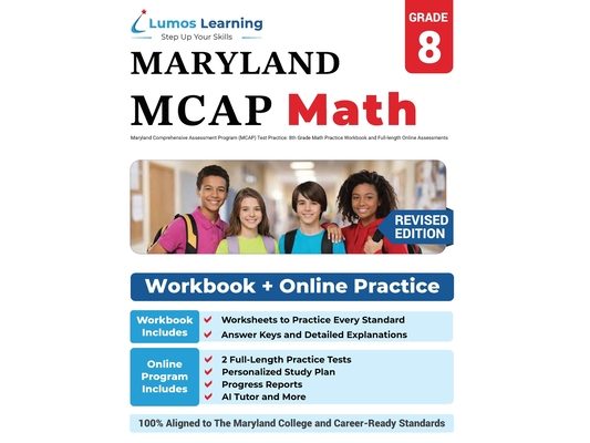 Maryland Comprehensive Assessment Program (MCAP) Test Practice: 8th Grade Math Practice Workbook and Full-length Online Assessments: Maryland Test Stu