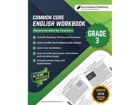 Common Core English Workbook: Grade 3