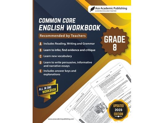 Common Core English Workbook: Grade 8