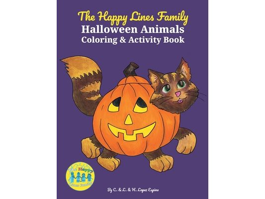The Happy Lines Family Halloween Animals Coloring & Activity Book