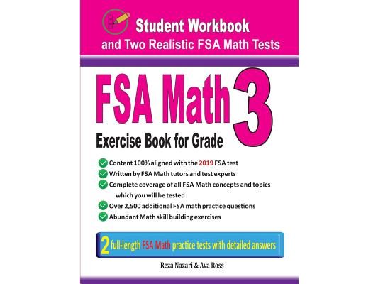 FSA Math Exercise Book for Grade 3: Student Workbook and Two Realistic FSA Math Tests