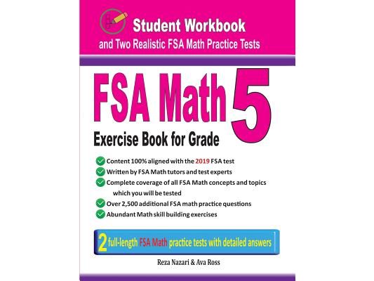 FSA Math Exercise Book for Grade 5: Student Workbook and Two Realistic FSA Math Tests