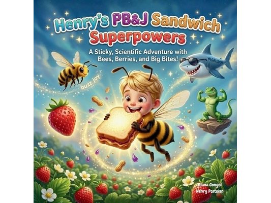 Henry's Peanut Butter & Jelly Sandwich Superpowers: A Sticky, Scientific Adventure with Bees, Berries, and Big Bites
