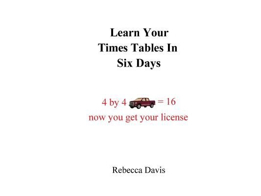 Learn Your Times Tables in Six Days