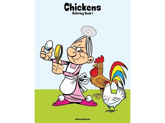 Chickens Coloring Book 1