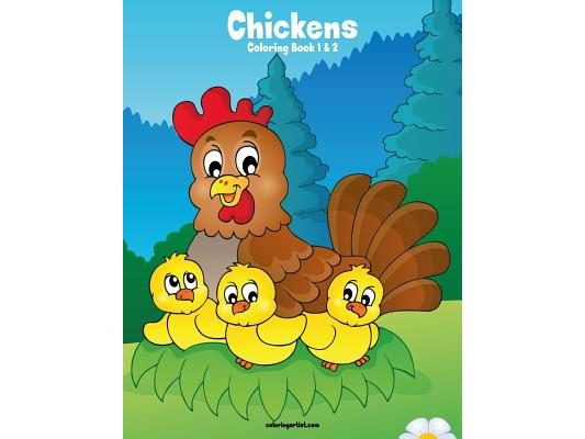 Chickens Coloring Book 1 & 2