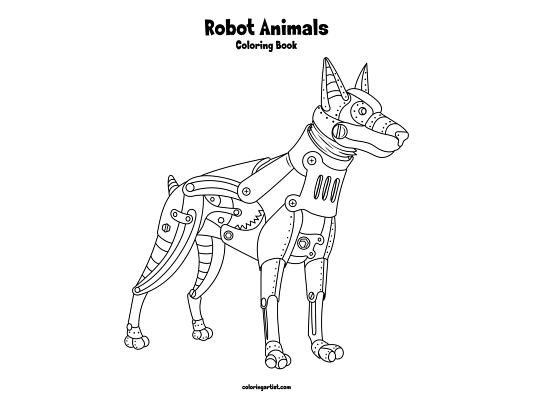Robot Animals Coloring Book 1
