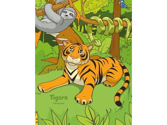 Tigers Coloring Book 1