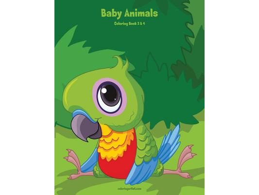 Baby Animals Coloring Book 3 & 4