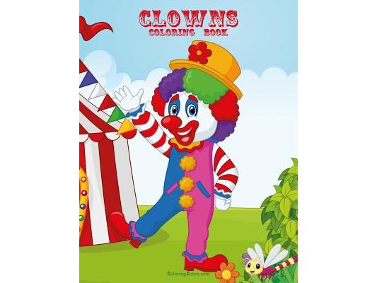 Clowns Coloring Book 1 & 2