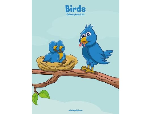 Birds Coloring Book 5 & 6