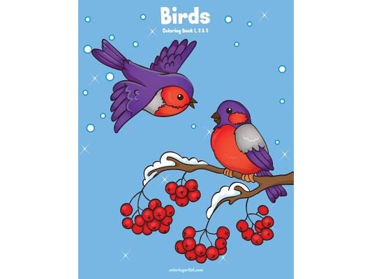 Birds Coloring Book 1, 2 & 3