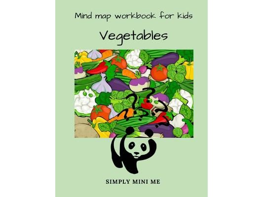 Mind map workbook for kids - Vegetables