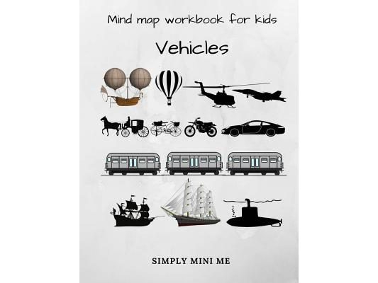 Mind map workbook for kids - Vehicles