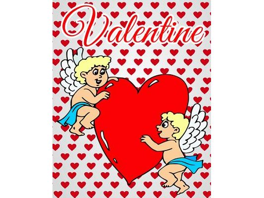 Valentine: Color & Draw Plus Fun Valentine Activities (Find The Difference & Maze) (Valentine Coloring Book For Kids Ages 2-4, 4-8, Boys, Girls)