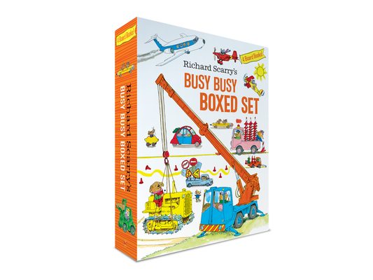 Richard Scarry's Busy Busy Boxed Set: Busy Busy Airport; Busy Busy Cars and Trucks; Busy Busy Construction Site; Busy Busy Farm