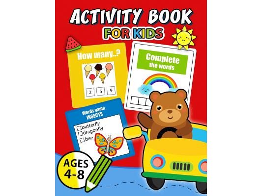 Activity Book for Kids Ages 4-8: Easy, Fun, Beautiful book for boy, girls connect the dots, Coloring, Crosswords, Dot to Dot, Matching, Copy Drawing,