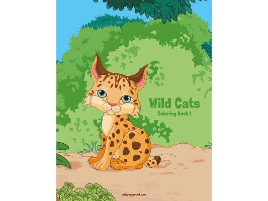 Wild Cats Coloring Book 1
