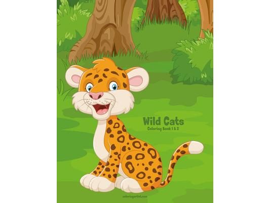 Wild Cats Coloring Book 1 & 2