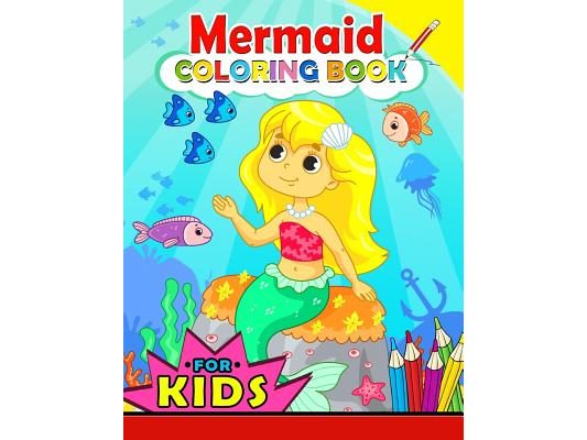 Mermaid Coloring Book for Kids: Color Activity Book for Girls and Toddlers 4-8, 8-12 (Cute Mermaid with her friend)