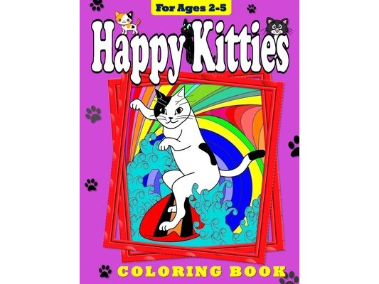 Happy Kitties: Coloring Book for Toddlers and Preschool Children