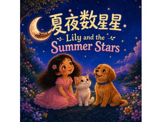 Lily and the Summer Stars 夏夜数星星: A Cozy Rhyming Story About Summer Stars and Animal Friends in English, Chinese, an