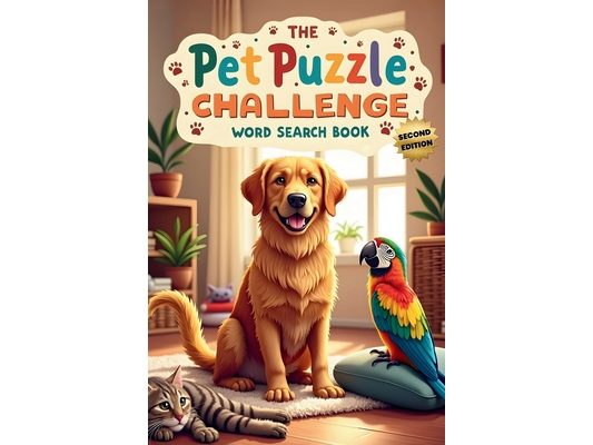 The Pet Puzzle Challenge Word Search Book (Second Edition): Brain-Boosting Fun with 50 Furry, Feathered, and Scaly Friends plus 10 Bonus Coloring Page