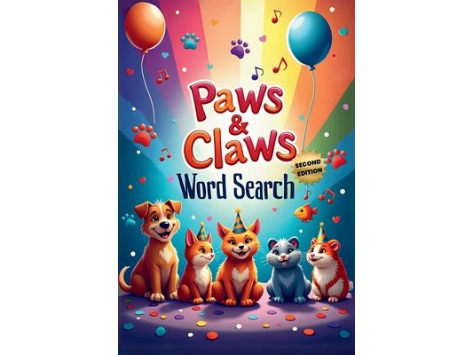 Paws & Claws Word Search (Second Edition): 50 Fun & Easy Pet- Themed Puzzles for Children and Animal Lovers plus 10 Bonus Coloring Pages!