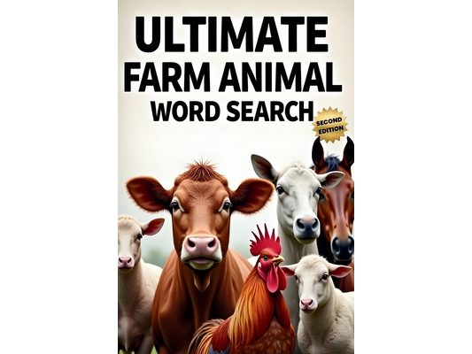 Ultimate Farm Animal Word Search (Second Edition): 50 Tough Puzzles for True Word Search Fans plus 10 Bonus Coloring Pages!